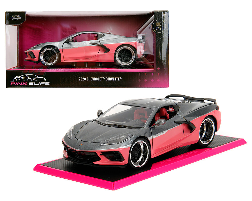 Jada 1:24 2020 Chevrolet Corvette – Metallic Grey Pink – Pink Slips - House of Cars Virginia