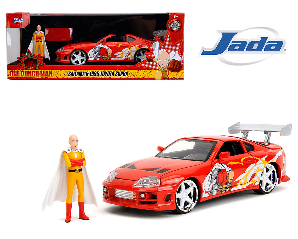 Jada 1:24 1995 Toyota Supra and Saitama Figure – One Punch Man – Hollywood Rides - House of Cars Virginia