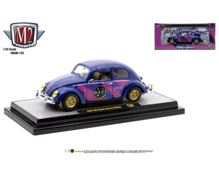M2 Machines 1:24 1952 Volkswagen Beetle in Heavy Metallic Blue with Maui & Sons graphics - House of Cars Virginia