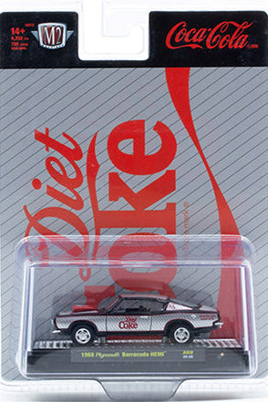 M2 Machines 1:64 Coca-Cola 2025 Release A60 Assortment 1968 Plymouth Barracuda HEMI – Diet Coke - House of Cars Virginia