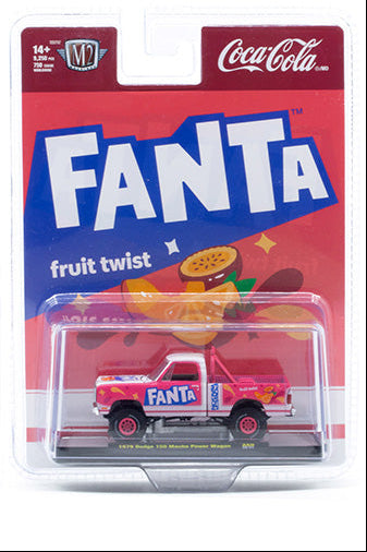M2 Machines 1:64 Coca-Cola 2025 Release A60 Assortment 1979 Dodge 150 Macho Power Wagon – Fruit Twist Fanta - House of Cars Virginia