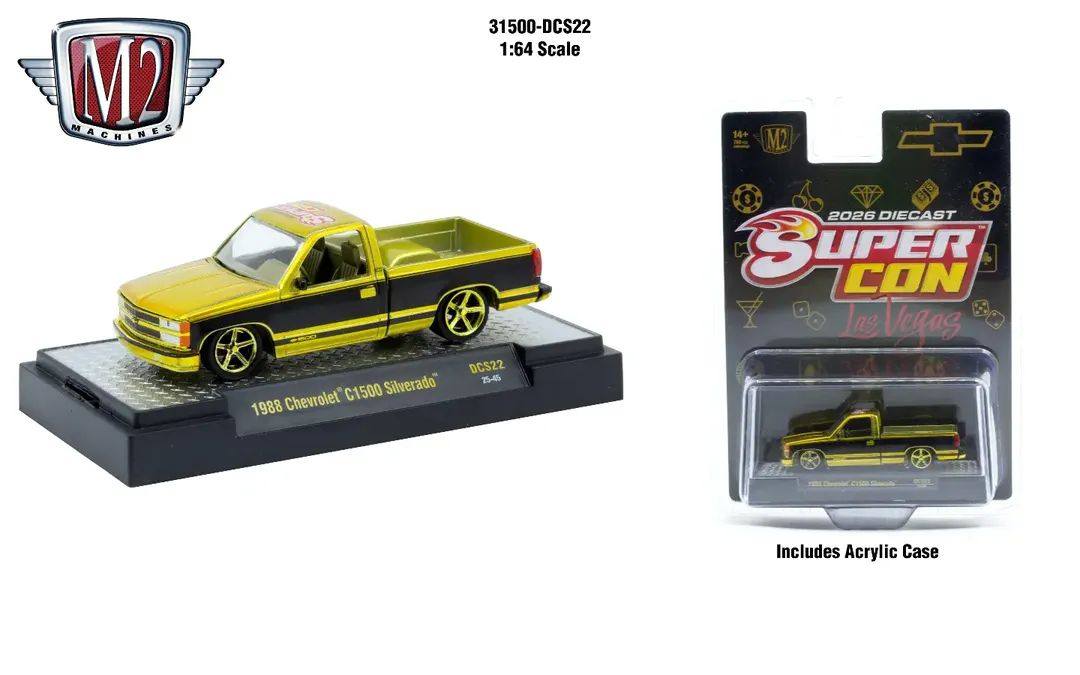 (Preorder) M2 Machines Gold Chrome OBS Truck – Supercon Vegas Exclusive Limited to 750 - House of Cars Virginia