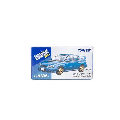 Tomica Limited Vintage Neo Subaru Impreza WRX STi 2003 Blue 1:64 Scale Die-Cast Metal Vehicle