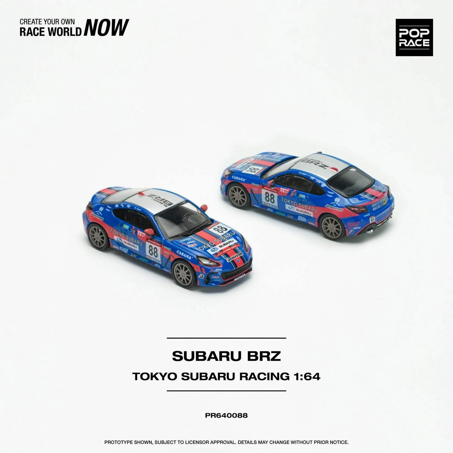 POPRACE 1:64 SUBARU BRZ - TOKYO SUBARU RACING #88 - House of Cars Virginia