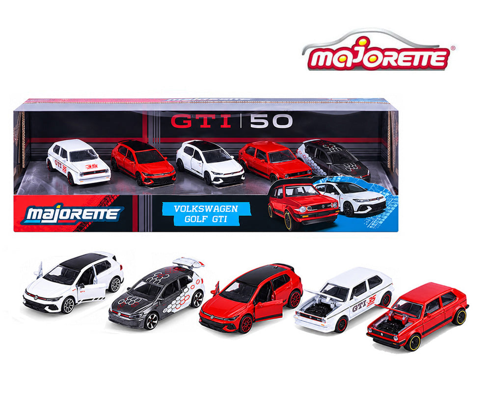 Majorette 1:64 Gift Pack 5 Cars Set Volkswagen GTi 50 Edition