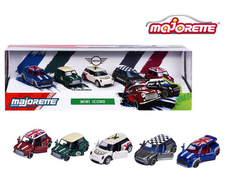 Majorette 1:64 Gift Pack 5 Cars Set Mini Cooper Edition