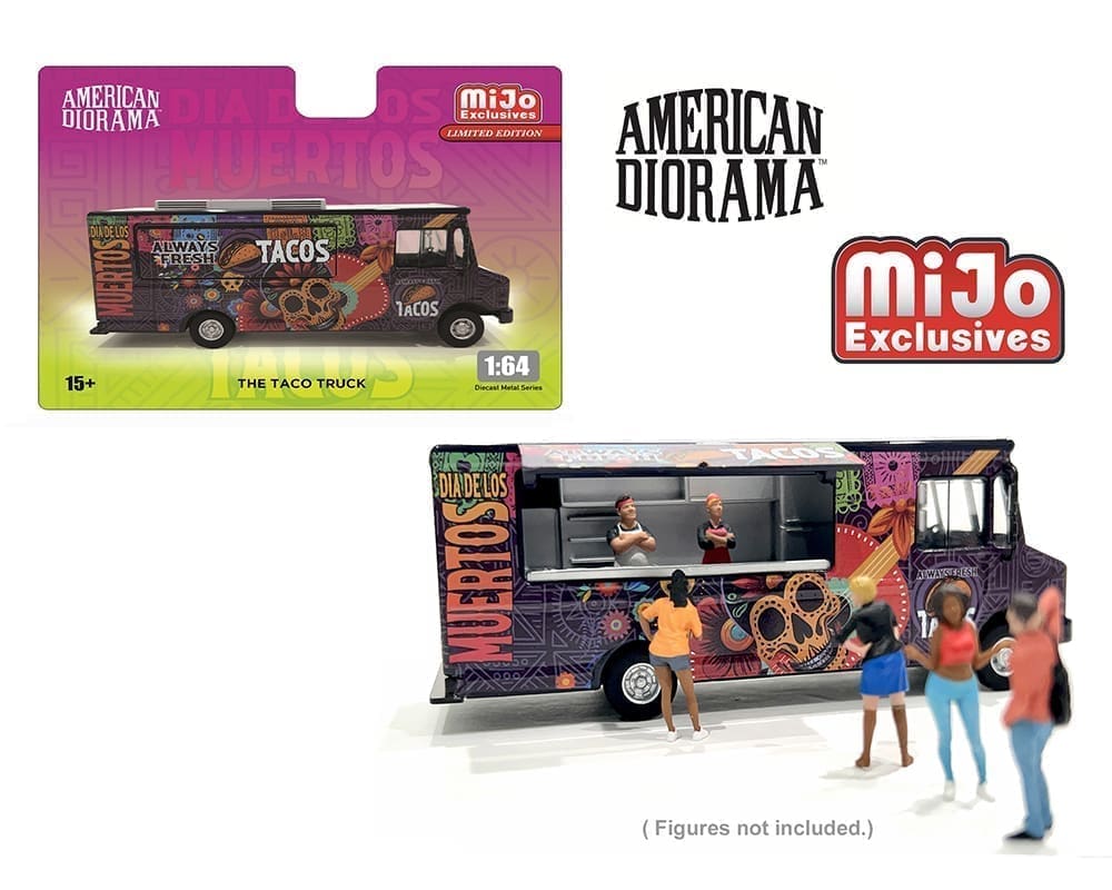 American Diorama 1:64 Food Truck Taco Truck DOTD – Limited Edition MiJo Exclusives - House of Cars Virginia