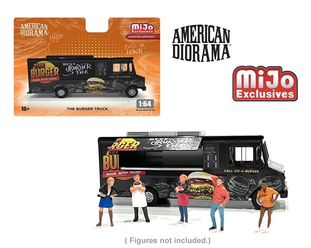 American Diorama 1:64 Food Truck The Burger Truck – Limited Edition MiJo Exclusives - House of Cars Virginia