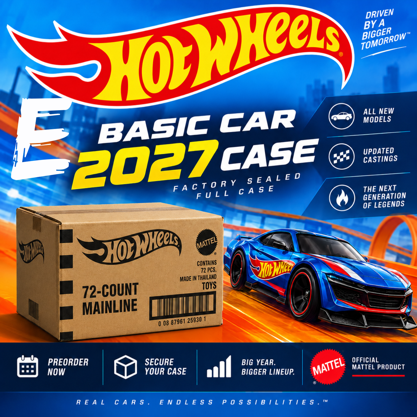 (Preorder) Hot Wheels Basic 2027 Sealed Case E Case