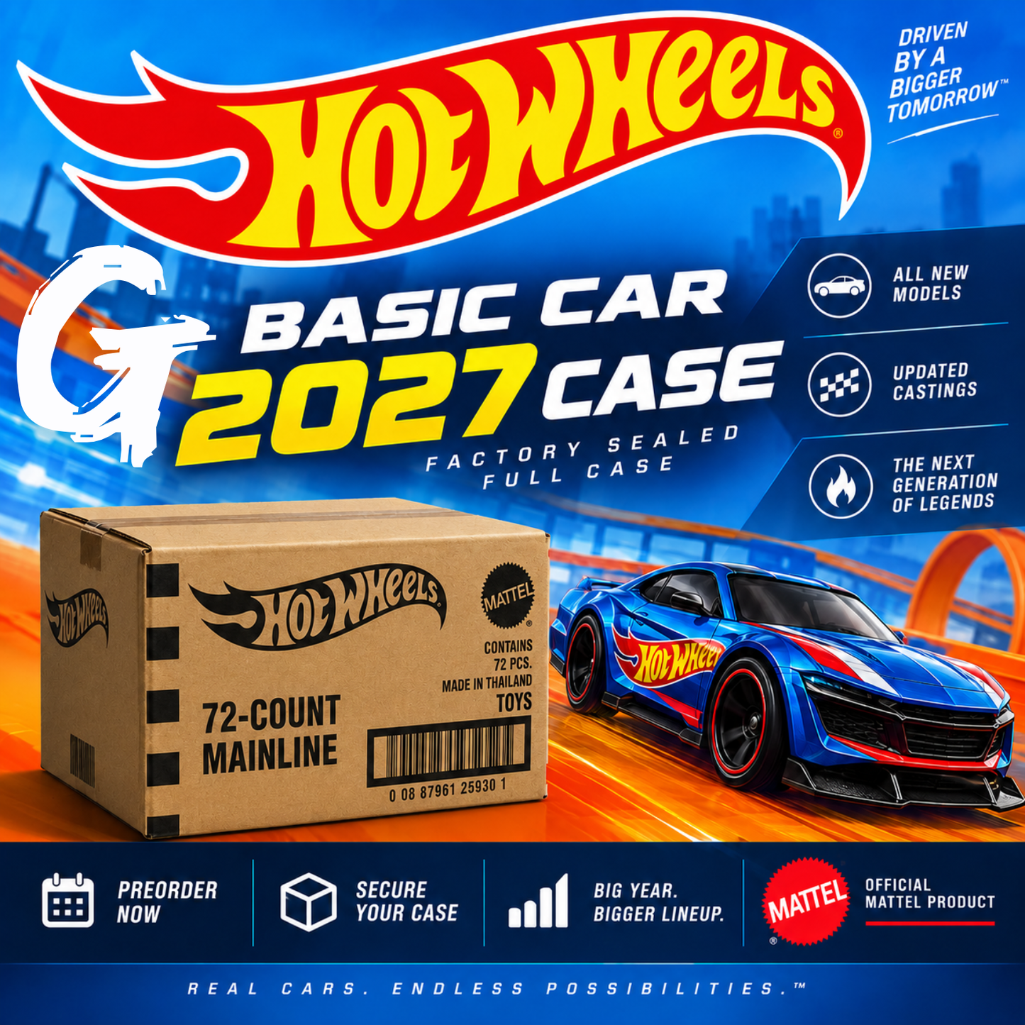 (Preorder) Hot Wheels Basic 2027 Sealed Case G Case