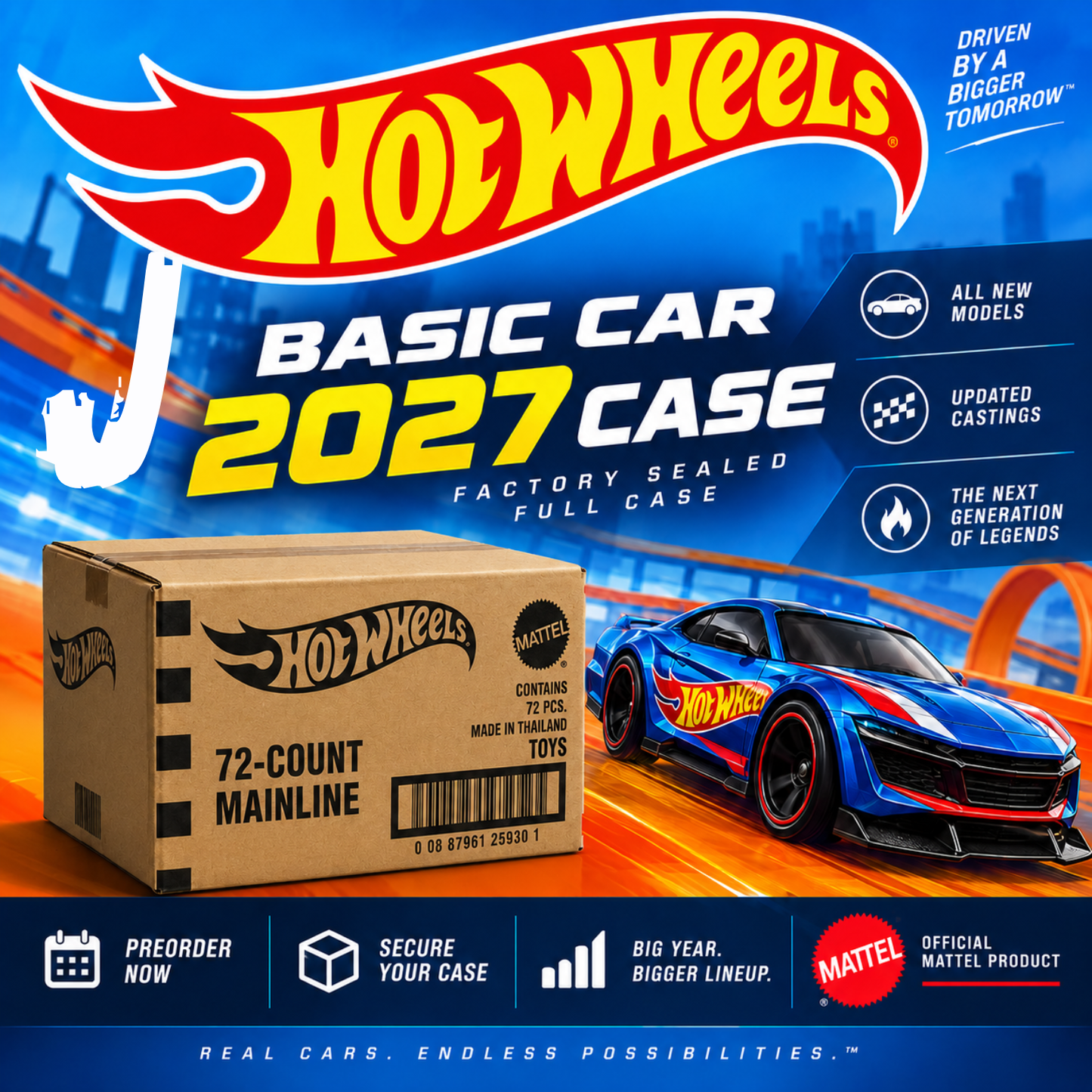 (Preorder) Hot Wheels Basic 2027 Sealed Case J Case