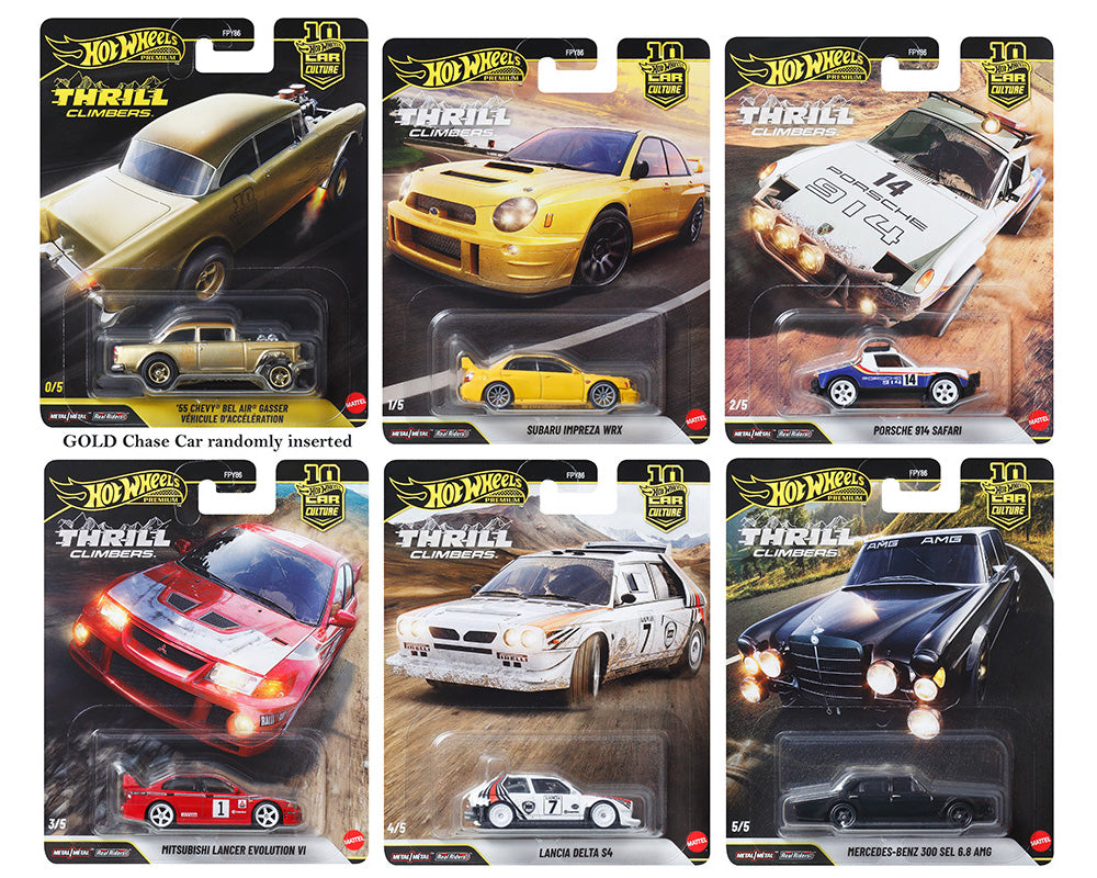(Preorder) Hot Wheels 1:64 Car Culture 10th Anniversary 2026 Q Case – Thrill Climbers 5 Assortment 1 set of 5 cars - House of Cars Virginia