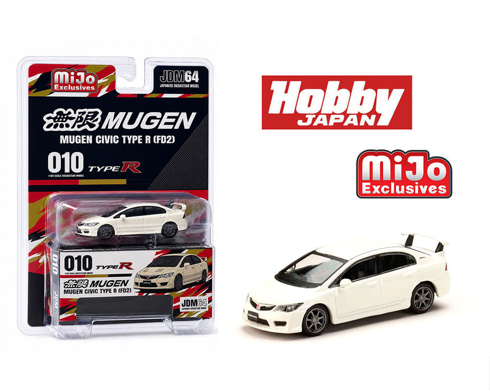 Hobby Japan 1:64 Honda Mugen Civic Type R (FD2) – Championship White – Mijo Exclusives