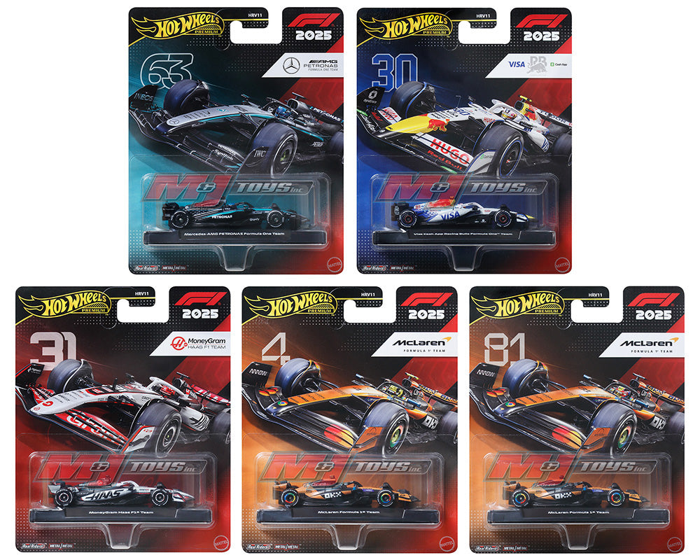 (Preorder) Hot Wheels 1:64 F1 2025 Racing Premium J Assortment Box of 8 cars