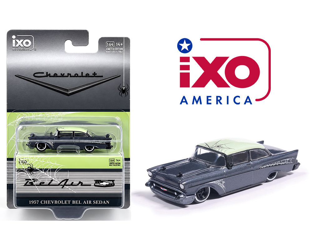 IXO Model 1:64 1957 Chevrolet Bel Air Custom Rod Halloween – Grey – Limited Edition