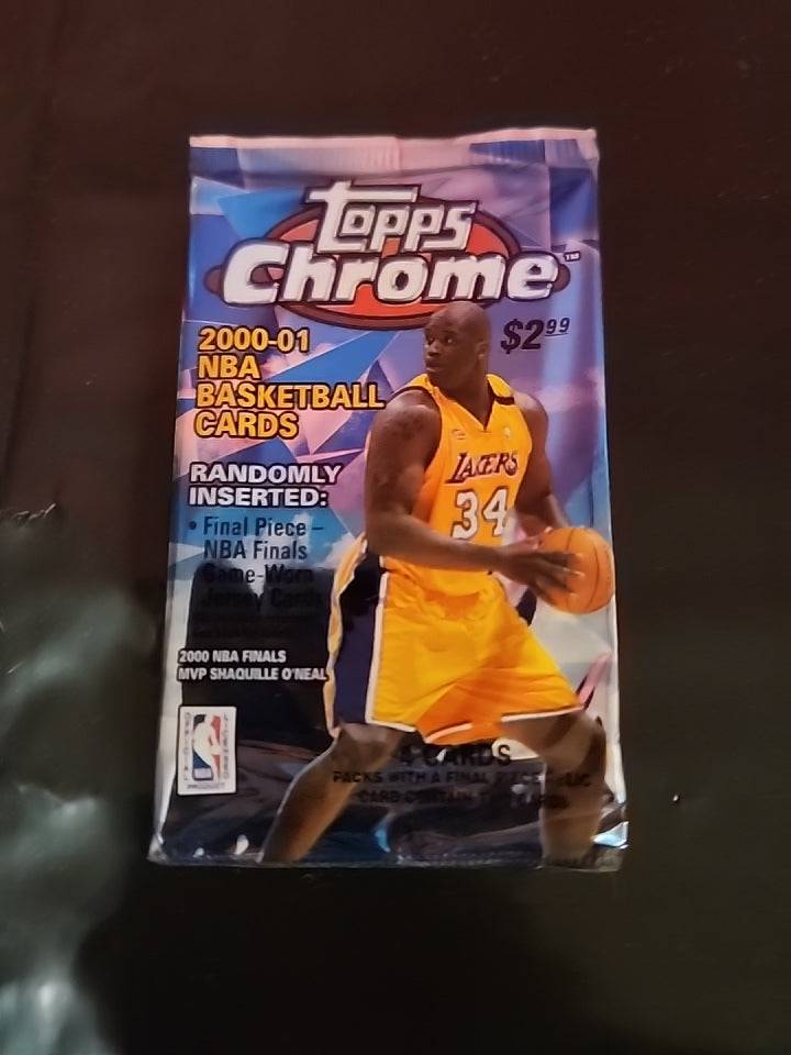 2000-01 Topps Chrome NBA Basketball PACK from sealed box POSS SHAQ KOBE Cards - House of Cars Virginia