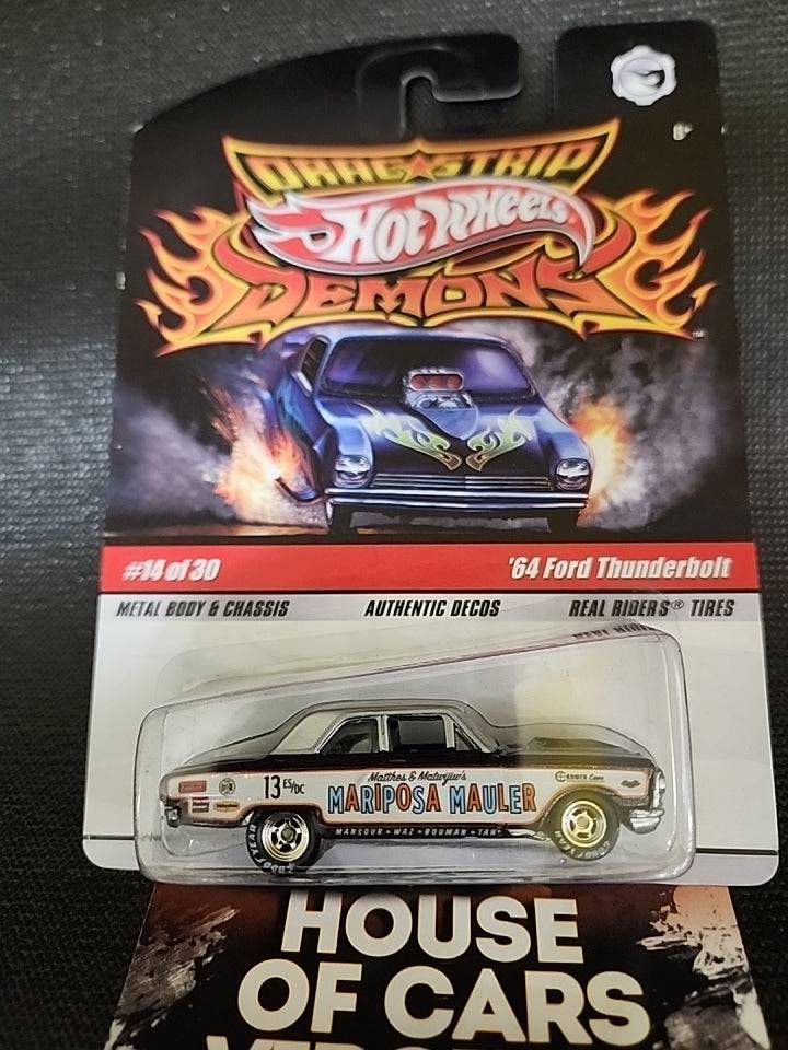 Hot Wheels Drag Strip Demons Mariposa Mauler '64 Ford Thunderbolt 1:64 Dragster - House of Cars Virginia
