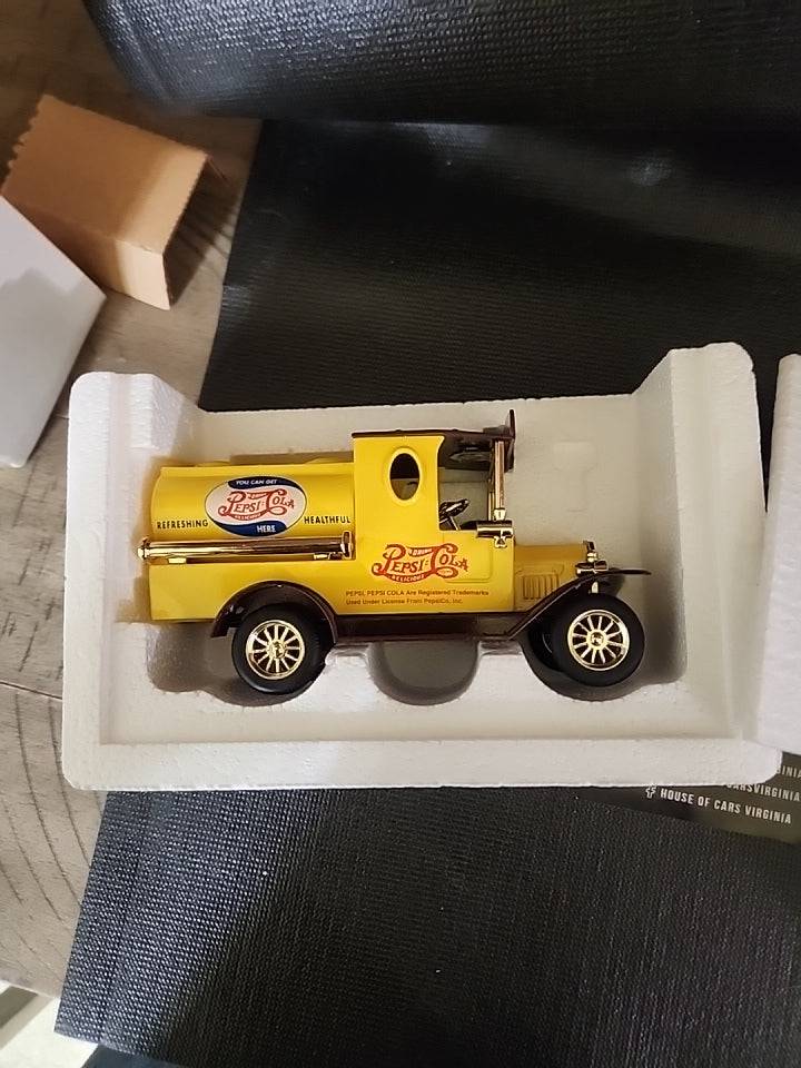 Ford Model T Die Cast Golden Wheel Yellow Pepsi Cola Vehicle - House of Cars Virginia