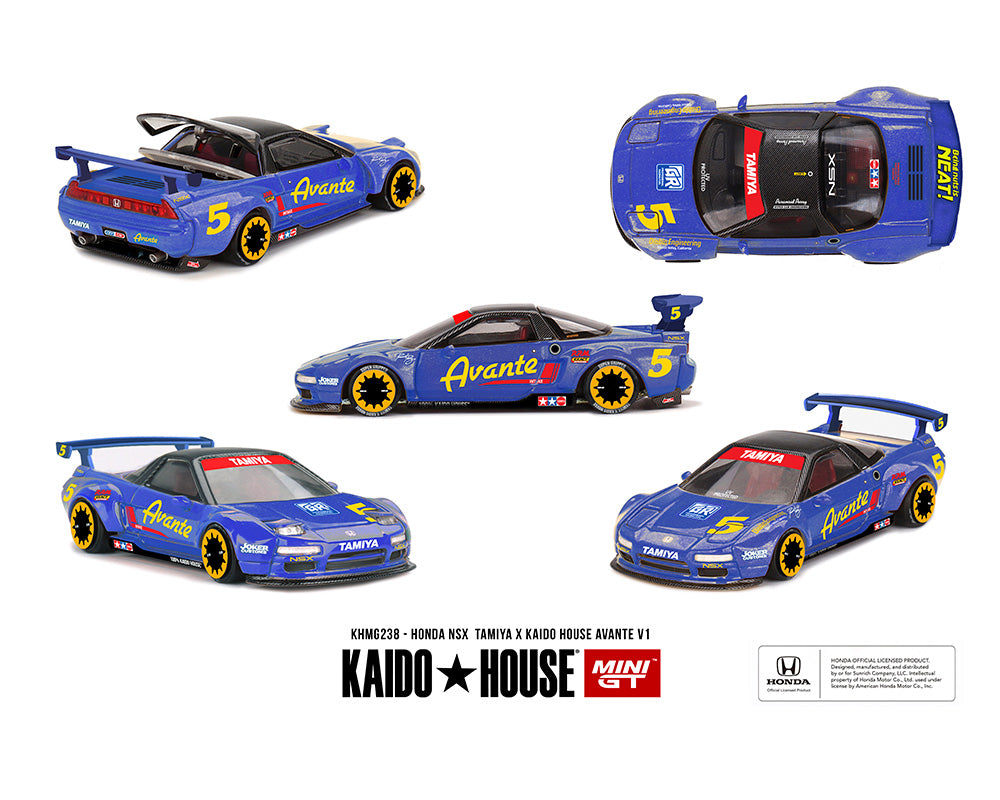 (Preorder) Kaido House x Mini GT Honda NSX Tamiya X Kaido House Avante V1- Blue - House of Cars Virginia