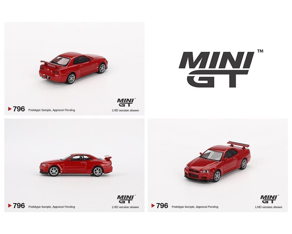 Mini GT 1:64 Nissan Skyline GT-R (R34) V-Spec Active Red- Mijo Exclusives
