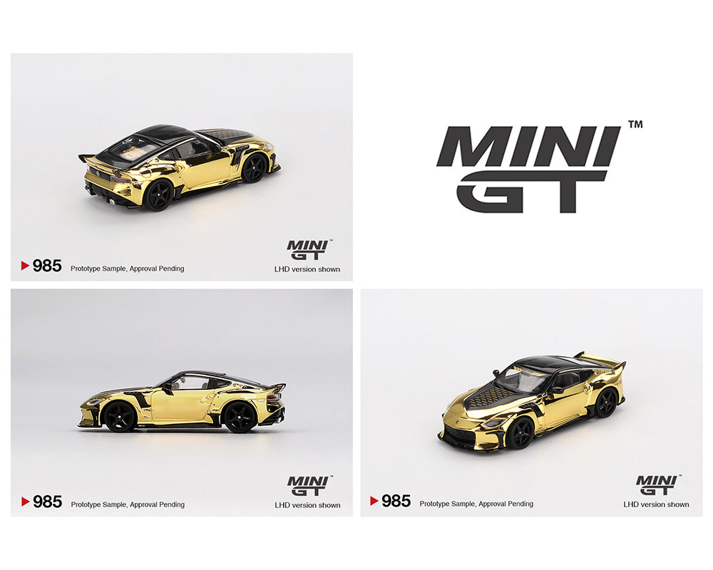 Mini GT 1:64 Nissan Z VeilSide FFZ400 – Gold Chrome - House of Cars Virginia