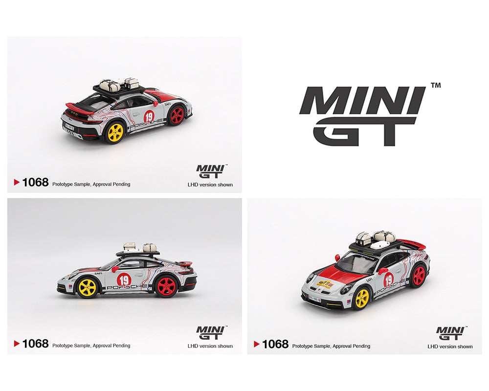 Mini GT 1:64 Porsche 911 Dakar “Mr. Darkar”- Silver – Mijo Exclusives