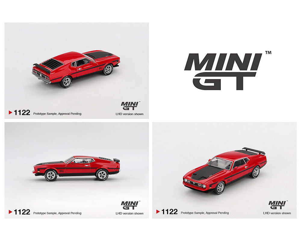 Mini GT 1:64 Ford Mustang Mach1 1971 – Race Red – Mijo Exclusives - House of Cars Virginia