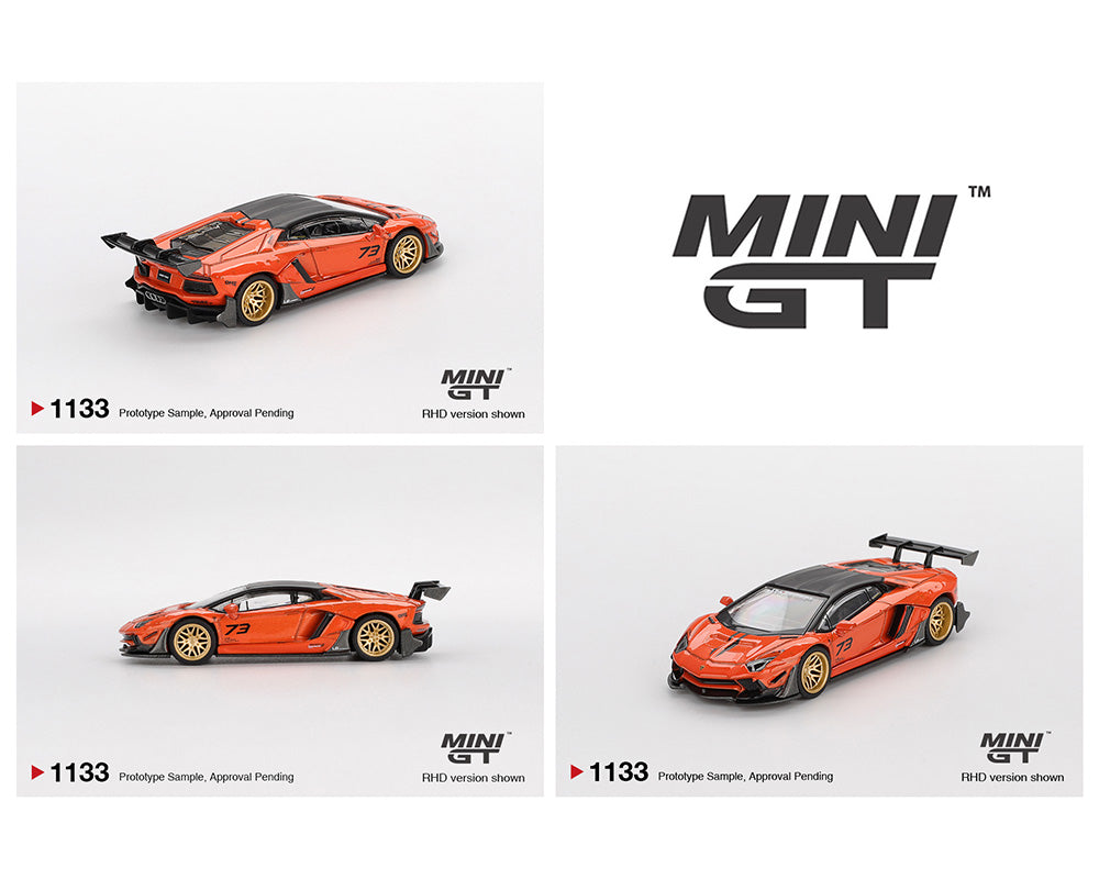 Mini GT 1:64 LB★WORKS Lamborghini Aventador – Orange – MDX 2025 Limited Edition - House of Cars Virginia