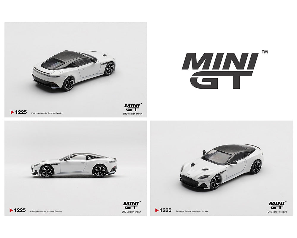 Mini GT 1:64 Aston Martin DBS Stratus – White - House of Cars Virginia