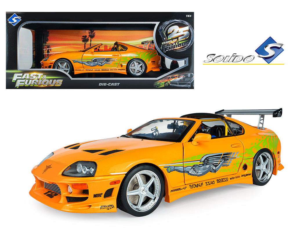 (Preorder) Solido 1:18 Brian’s Toyota Supra MK4 (A80) Open Roof – Fast & Furious 1 (2001)
