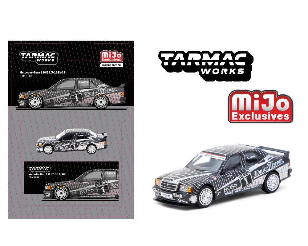 Tarmac Works 1:64 Mercedes-Benz 190 E 2.5-16 EVO 1 DTM 1989 Klaus Ludwig – Global64 – MiJo Exclusives - House of Cars Virginia