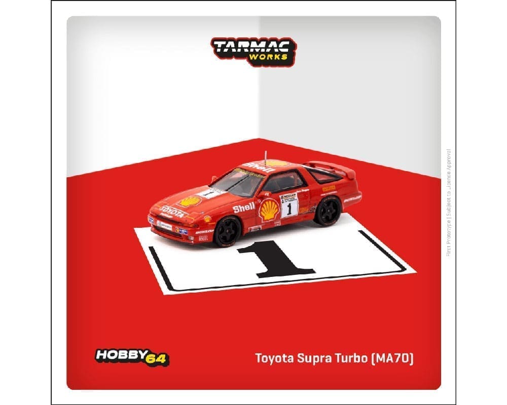 Tarmac Works 1:64 Toyota Supra Turbo (MA70) – Red – Hobby64 - House of Cars Virginia