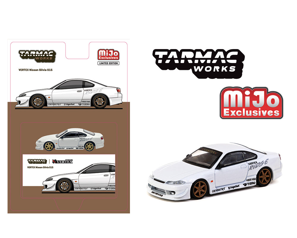 Tarmac Works 1:64 VERTEX Nissan Silvia S15 – White - House of Cars Virginia
