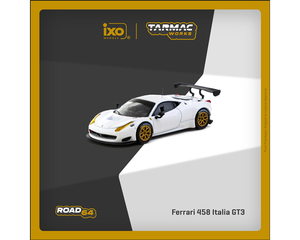 Tarmac Works 1:64 Ferrari 458 Italia GT3 – White – IXO Models Collab - House of Cars Virginia