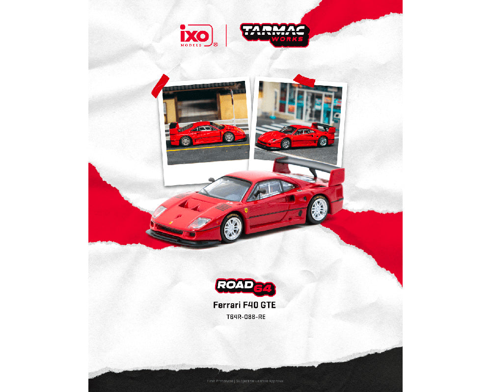Tarmac Works 1:64 Ferrari F40 GTE – Red – Hobby64 - House of Cars Virginia