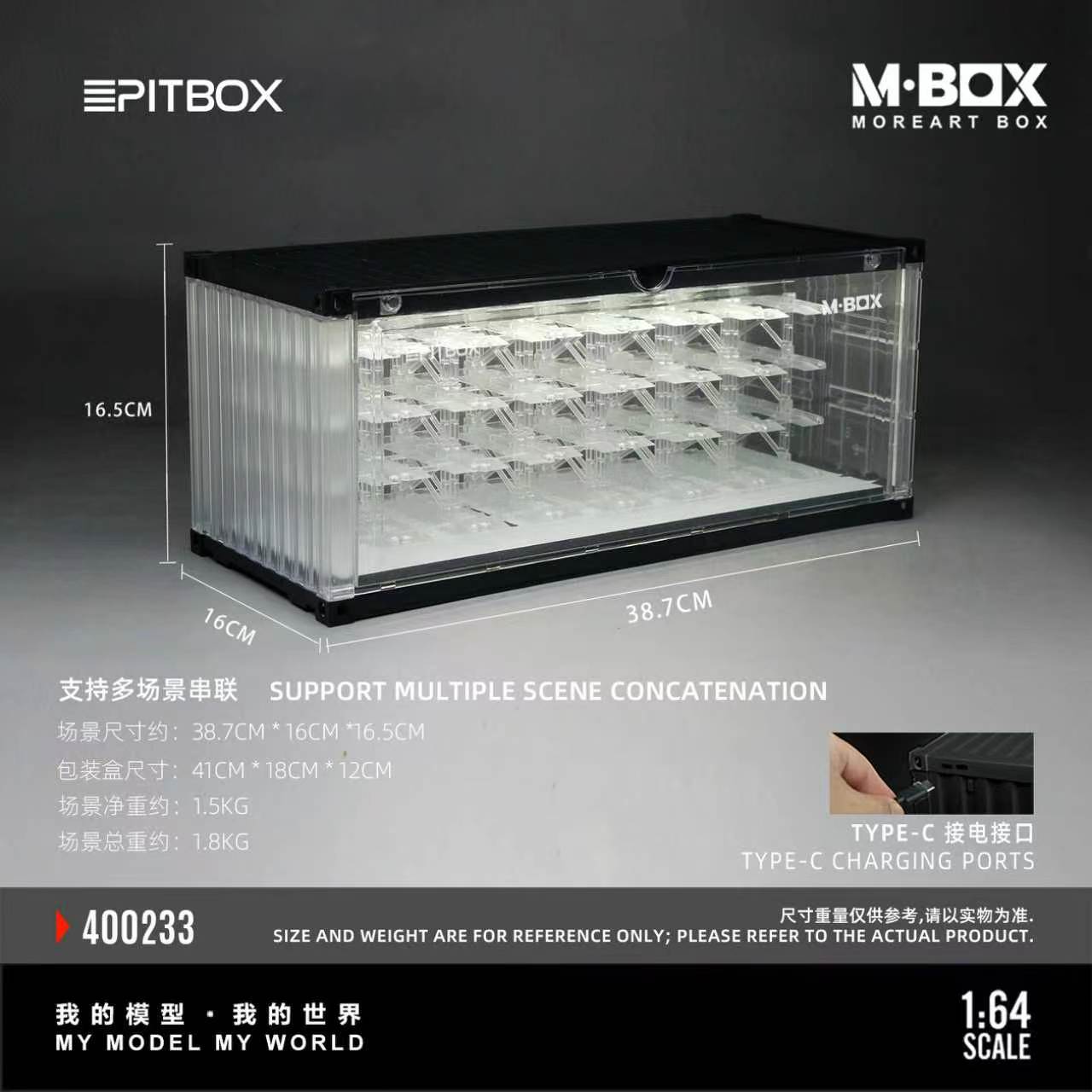 Preorder Moreart MBOX TRANSPARENT CONTAINER TRUCK STORAGE SCENARIO