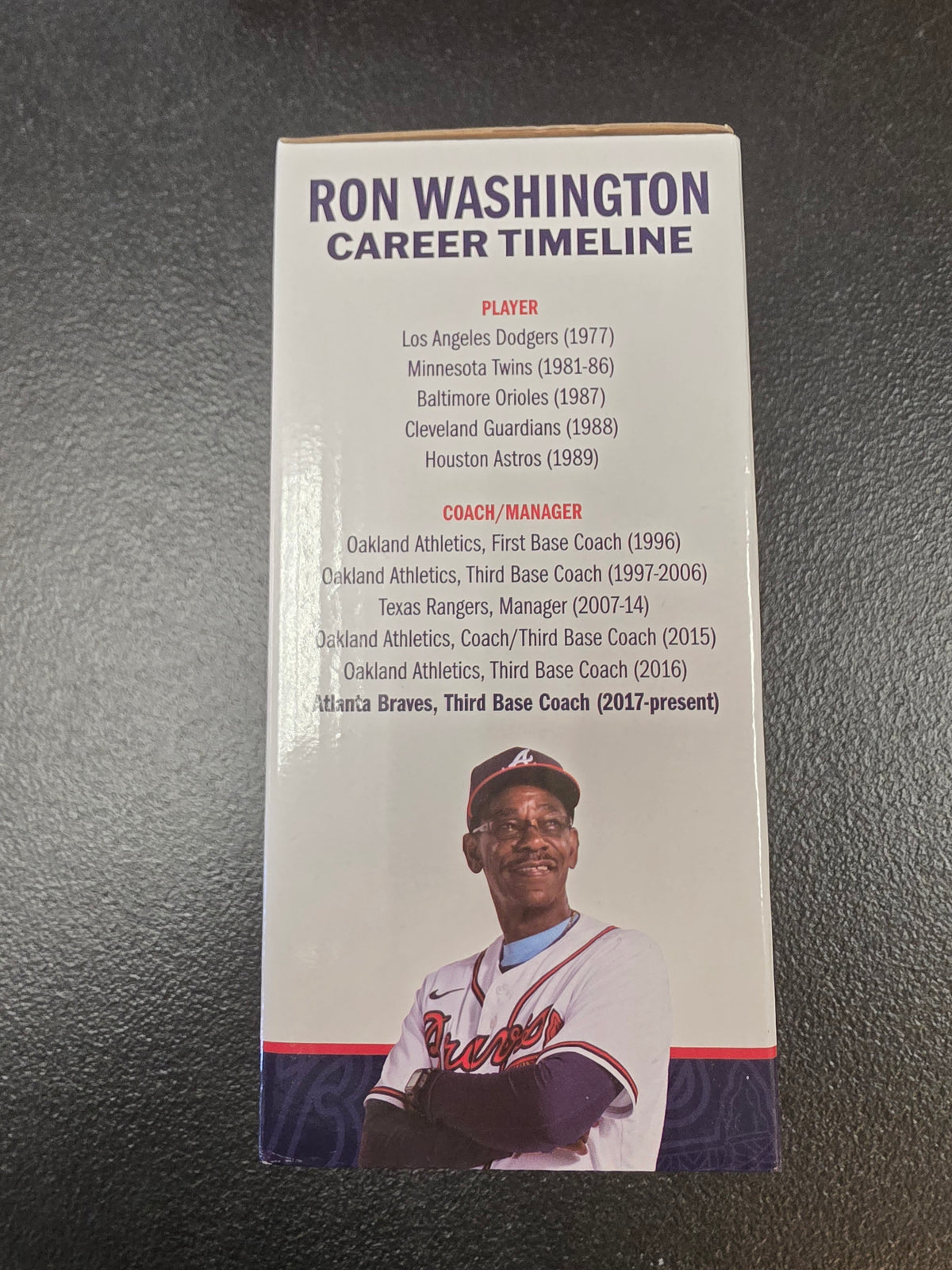 2022 Atlanta Braves Ron Washington "Windmill Wash" Bobblehead