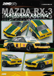 Inno64 1:64 MAZDA SAVANNA RX3 "KATAYAMA RACING" Livery - House of Cars Virginia