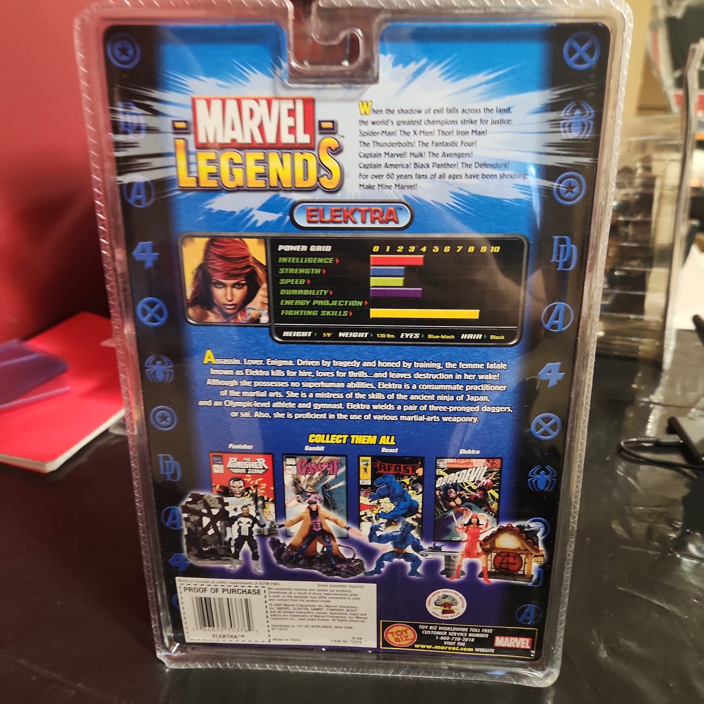 New 2003 Toy Biz Marvel Legends Elektra Series IV - House of Cars Virginia