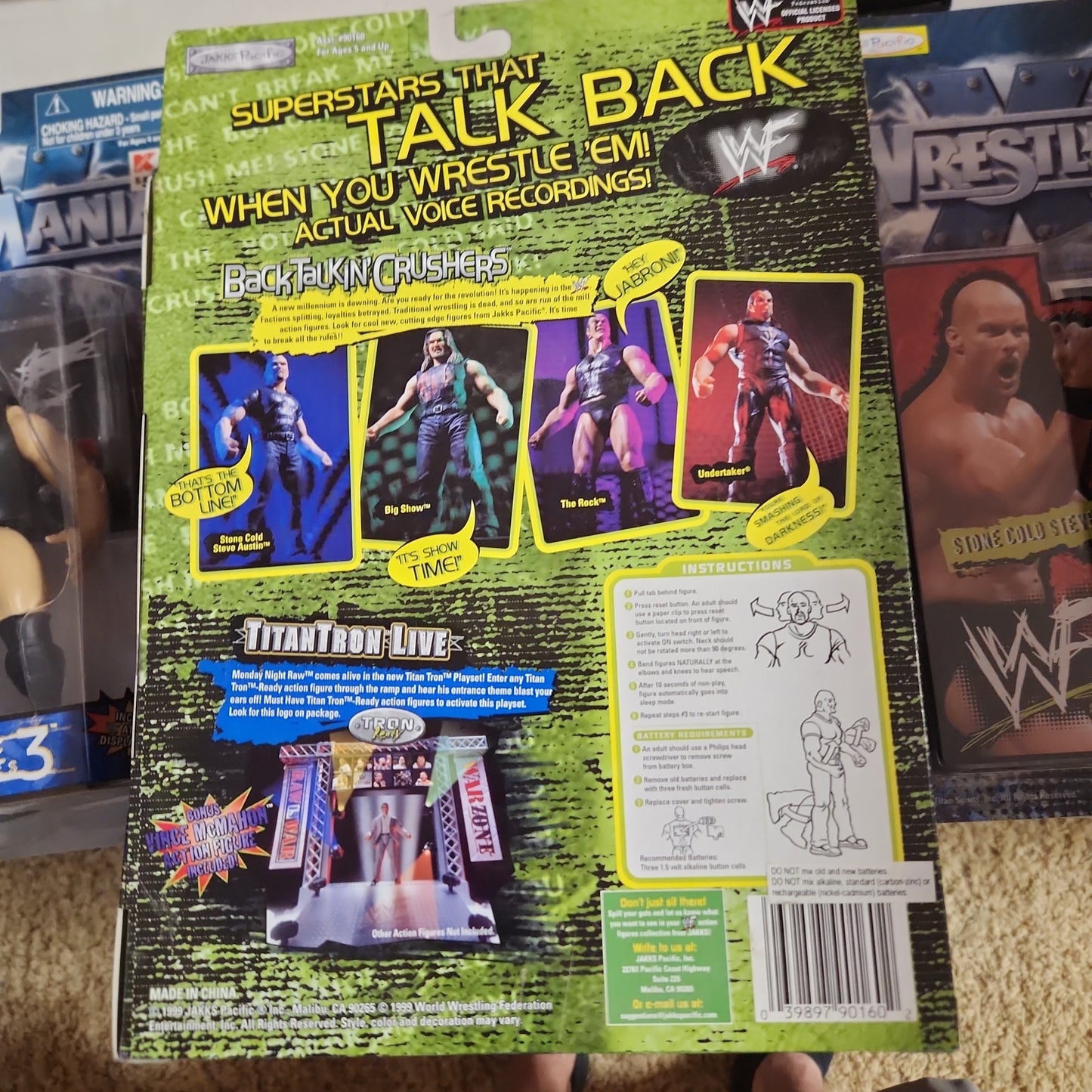 Stone Cold Steve Austin WrestleMania Back Talkin' Crushers WWF 1999 WWE Jakks - House of Cars Virginia