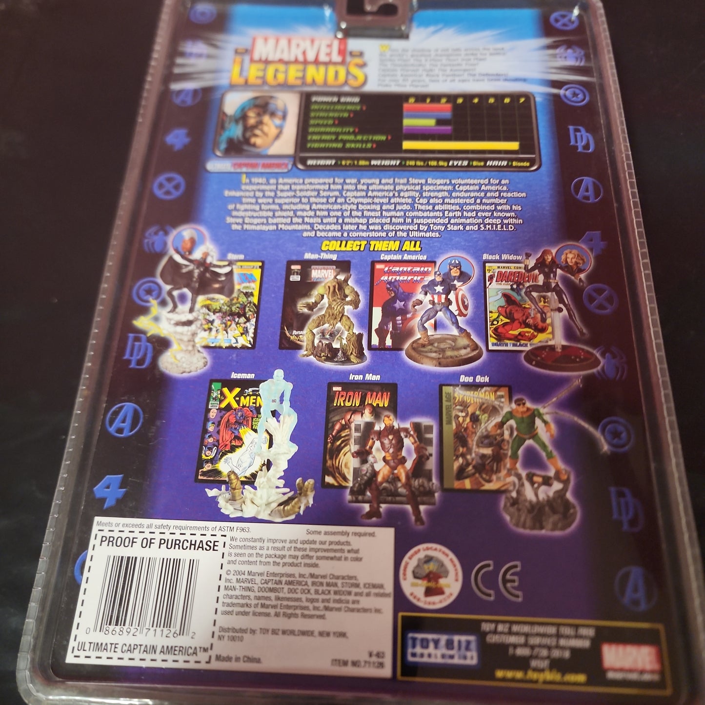 Ultimate Captain America Card Poster Book Marvel Legends Series VIII 8 2004 New - House of Cars Virginia