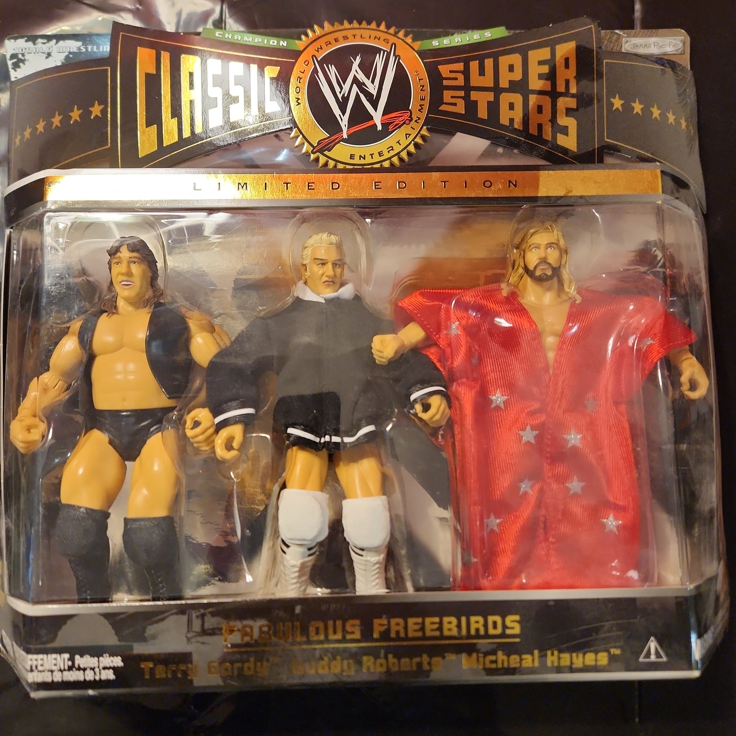WWE Jakks Classic Superstars The Fabulous Freebirds Gordy Roberts Hayes 3 Pack - House of Cars Virginia