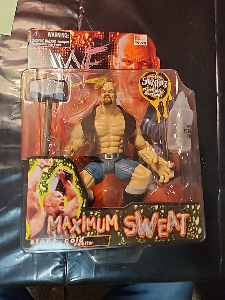 WWF Jakks Maximum Sweat Steve Austin MOC NIB Weird - House of Cars Virginia