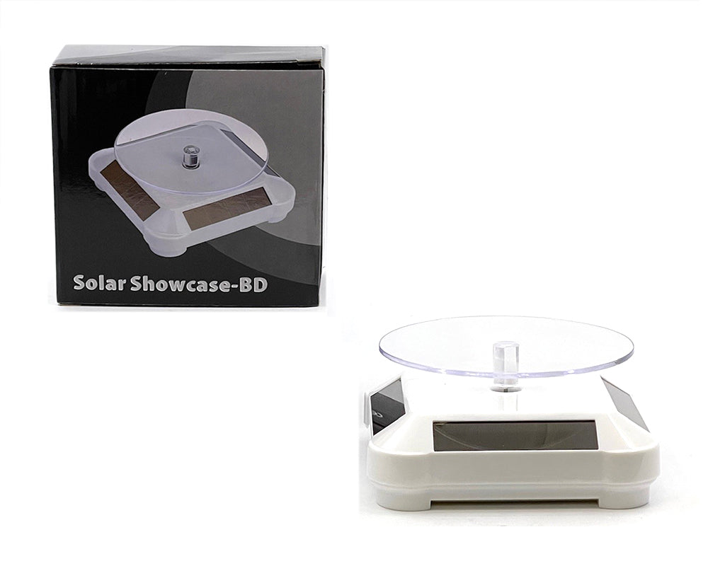 3.5″ Solar Display Stand Turntable 360 Degree Rotating White Base - House of Cars Virginia