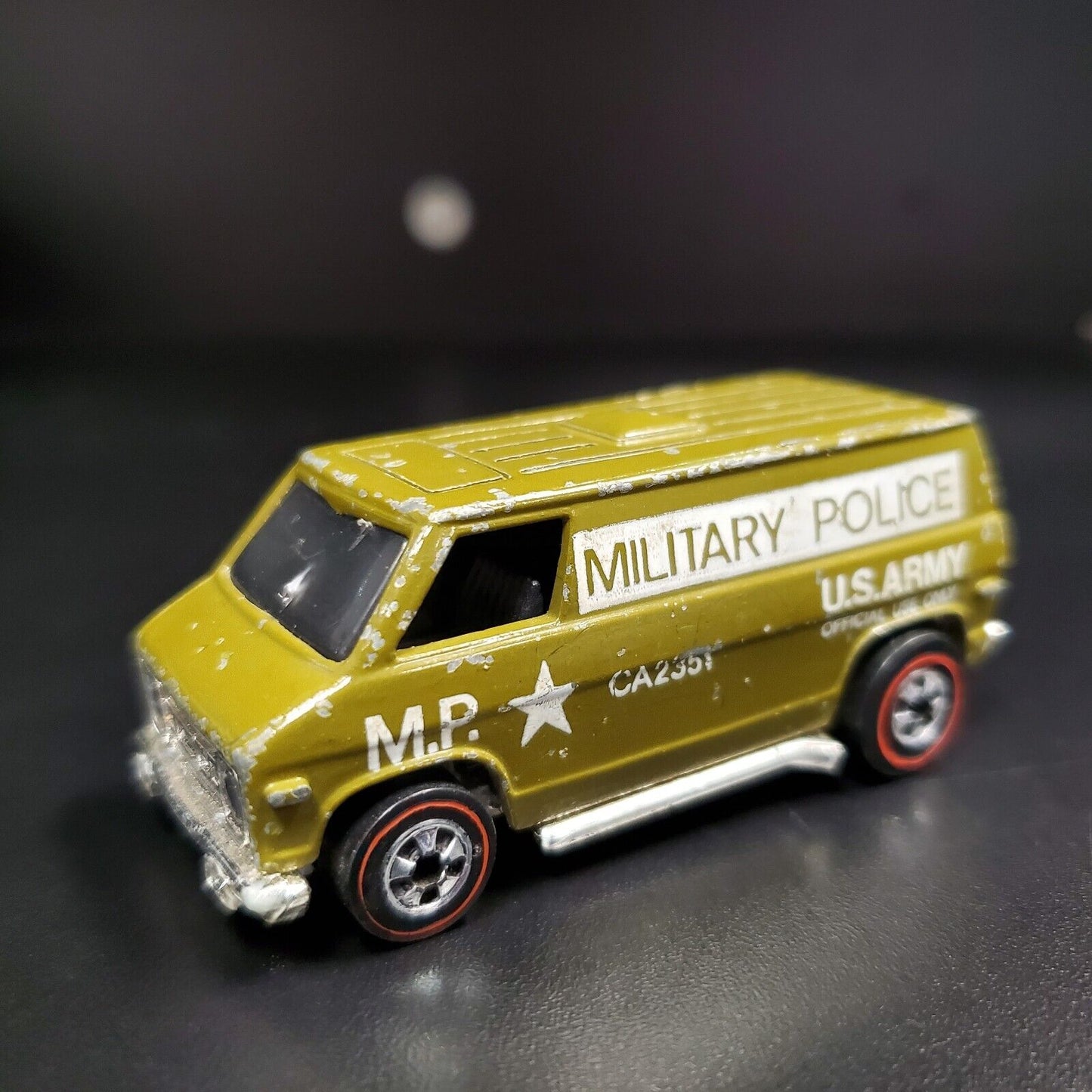 Vintage Hot Wheels Redline 1974 US Army MP Military Police Super Van Green - House of Cars Virginia