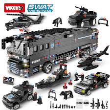 Woma Police Building Blocks City Police Headquarters Boys Puzzle Assemble Police Car Plane Children's Toy Set - House of Cars Virginia