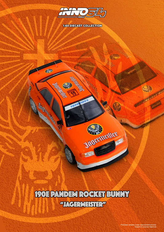 Inno64 Pandem Rocket Bunny Mercedes Benz 190E "Jagermeister"