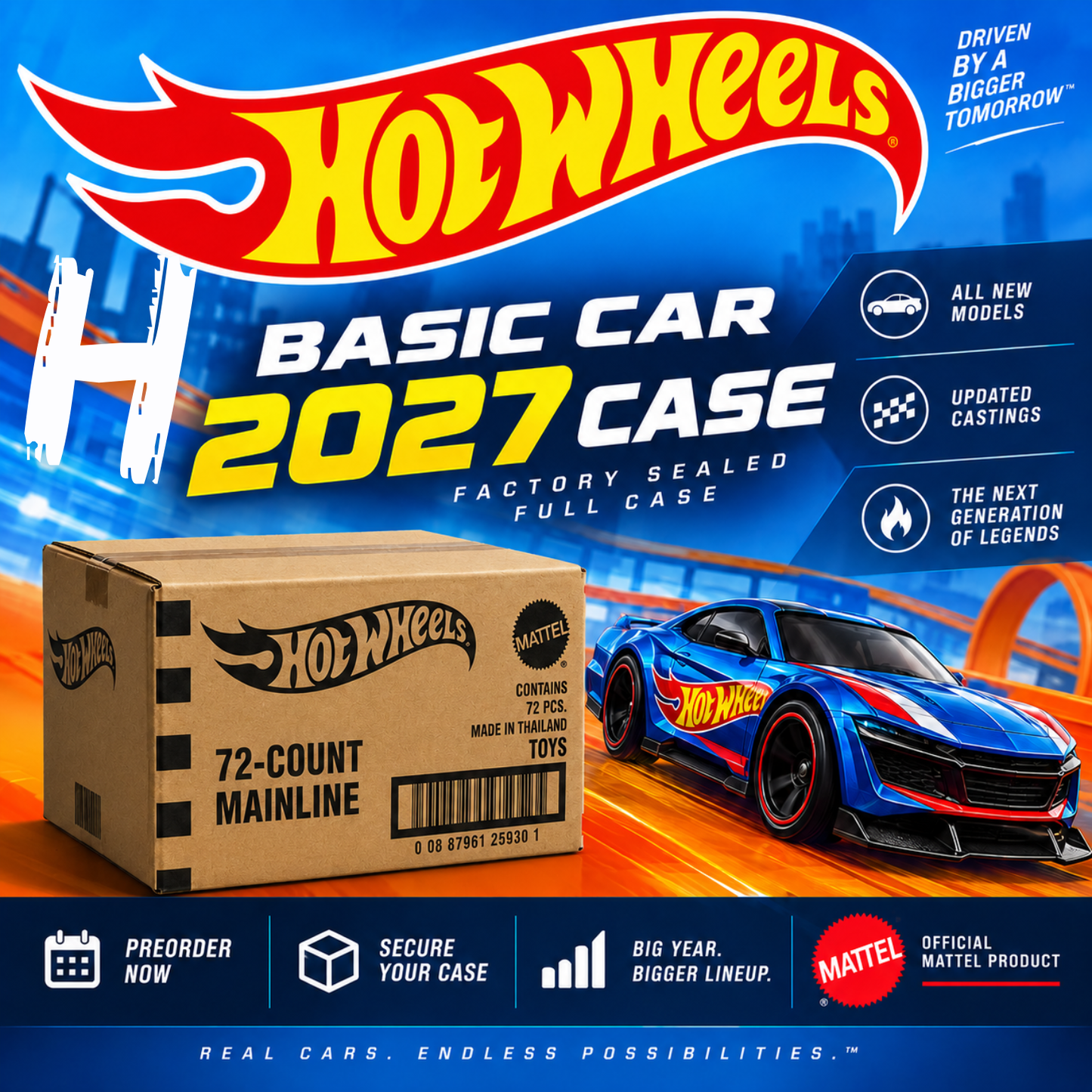 (Preorder) Hot Wheels Basic 2027 Sealed Case H