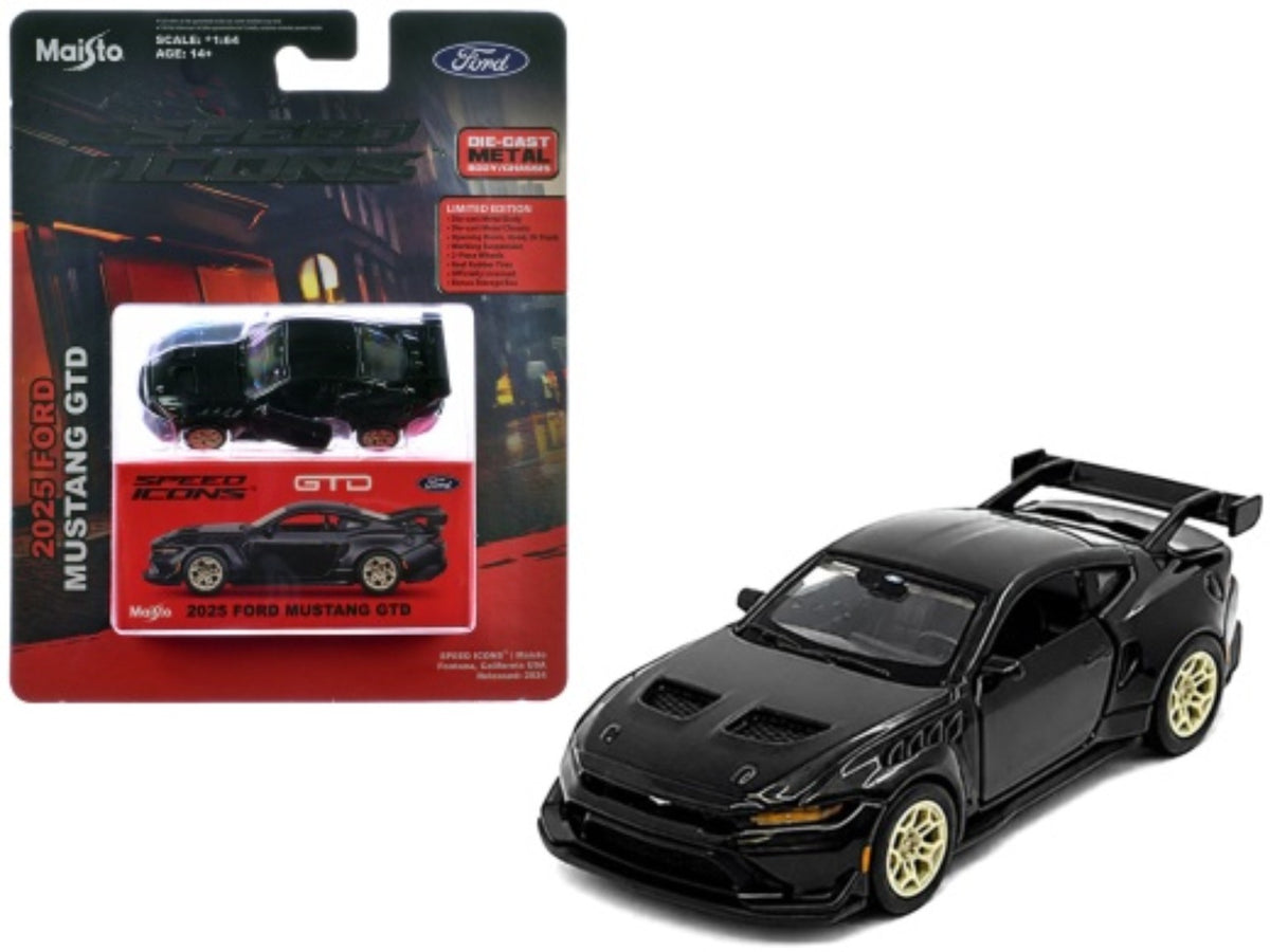 Maisto Speed Icons 2025 Ford Mustang GTD black 1:64 diecast