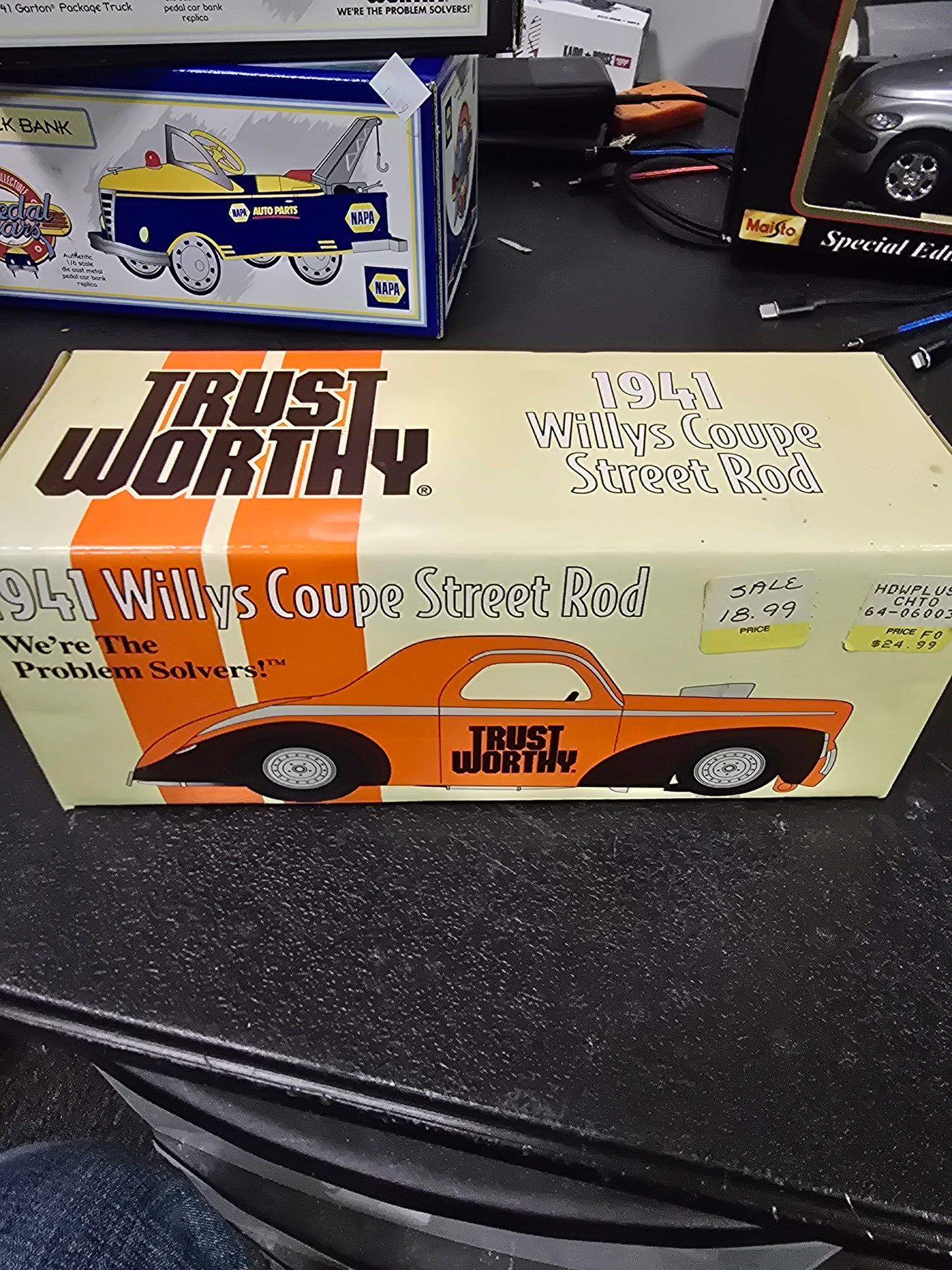 1941 Willys Coupe Street Rod 1/25 Die Cast Replica Coin Bank Trust Worthy Used? - House of Cars Virginia